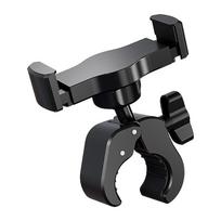 Universal Round Pipe Clamp Phone Holder 360 Rotating Fixed Clip Round Tube Clamp Phone Stand Handlebar Mount 5-7 Inch Phone
