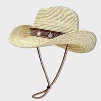 Fashion Wide Brim Western Cowboy Hat Ethnic Style Tassel Panama Cap Breathable Hollow Out Sunscreen Straw Hat Travel