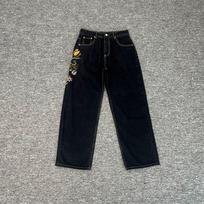 Eden Embroidered Jeans Loose Tide 28 juoda