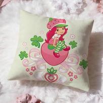 S-Strawberry Shortcake Cushion Cover Premium Comfort Reversible Pillow Cove -Two In One Design For Any Room & Car Interior Peach skin 18*18(CM)-1Pcs