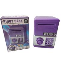 Automatinis Mini Seifas Monetos Grynieji Pinigai Taupymas Pinigų Dėžutė Slaptažodis Skaitliukas Kodas Raktas Užraktas Monetų Bankas Bankomatas Vaikas violetinė