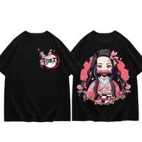 Demon Slayer Kimetsu No Yaiba Kamado Tanjiro Nezuko Agatsuma Zenitsu Anime T-shirt Harajuku Hip-hop Casual  Graphic T Shirts S