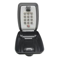 Key Box Outdoor Key Security Lock Box With Code Multi-Functional Heavy Duty Container With Cover For Homeowner Renter Students pilka spalva