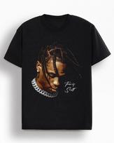 Travis Scott Big Head Boxy Vintage Shirt Graphic Basketball Tee Streetwear Y2K XL