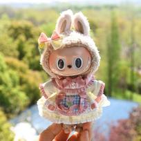 17cm New Ideal For Labubu Spring Tulip Dress Cute Clothes Vinyl Doll Pendant Keychain Infant Clothes perfect for group play activities no doll