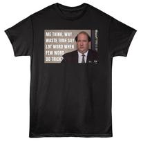 The Office Show Kevin Malone Me Think Why Waste Time Say Lot Word Men's T shirt XL