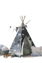 Tipi palapinė vaikams naktiniame danguje