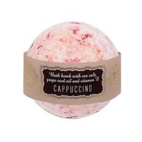 Vonios bombos "Cappuccino" su jūros druska ir vynuogių sėklų aliejumi, Saules Fabrika, 145g