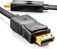 Deleycon Displayport į Hdmi kabelis, 1m, juodas