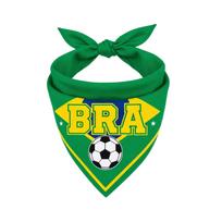 Pet Bandana with Soccer Themed National Pattern Soft Breathable Triangle Scarf for Dogs and Cats Suitable for Daily Use and Events One Size