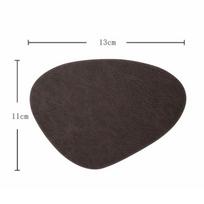 Waterproof Oil Proof PU Leather Placemat Irregular Coaster Modern Table Pad for Apartment Kitchen Dining brown