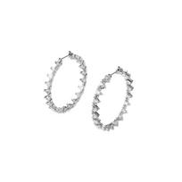 Swarovski Ortyx triangular cut diamond large hoop alloy earrings for women 5602230 sidabras