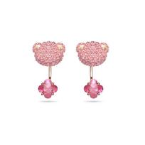 Swarovski Teddy lašiniai auskarai mieli madingi auskarai rožiniai 5642982 rožinė