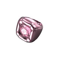 Swarovski Dulcis Statement Ring Cushion Cut Crystal Pink Women's pink 50 raudona