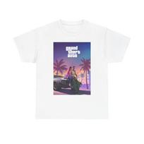 Men's and Women's T-shirts Grand Theft Auto Graphic XXXXL gray