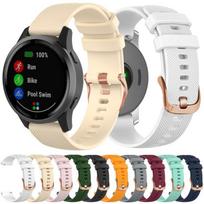 Silikoninė sportinė laikrodžio apyrankė 18 mm, skirta Garmin Vivoactive 5 / Venu / Forerunner 165 XDfind, rožinio aukso sagtelė EDA008584201A juoda