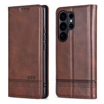 Magnetinis Odinis Telefono dėklas Samsung S26 S25 Edge S24 Ultra S23 S22 S21 FE S20 Plus 5G Kortelės Lizdas Dėklas Piniginė Atverčiama Knyga Dangtelis Galaxy S22 5G kava