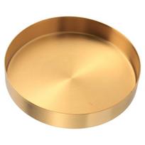 Apvalios formos metaliniai dekoratyviniai padėklai 12,5/20/30cm Makiažo padėklas organizatorius Svetainė 12.5cm auksas