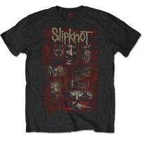 Men's Slipknot Sketch Boxes (Back Print) Slim Fit T-shirt Large Black L