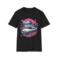 AE86 JDM Mt Fuji Pagoda Cherry Blossom Drift Legend Graphic T-Shirt L