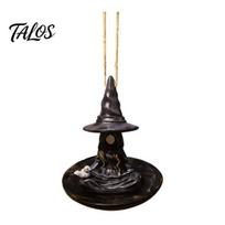 Garden Decoration Bird Feeder Meditating Witch Feeder, Outdoor Hanging Waterproof Resin for violetinė