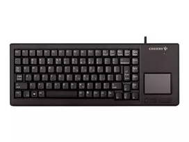 CHERRY XS Touchpad klaviatūra su jutikliniu kilimėliu, universali USB, QWERTY JAV anglų, juoda