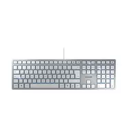 Klaviatūra CHERRY KC 6000 SLIM USB QWERTZ vokiška sidabrinė