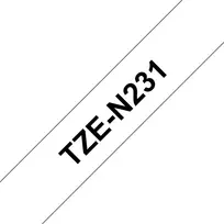 Brother TZe-N231 termo perdavimo juosta, juoda ant baltos, 12 mm x 8 m