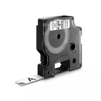 DYMO D1 Durable juosta juodas tekstas baltame fone 12mm