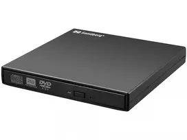 Sandberg USB DVD įrenginys, juodas, skirtas staliniam/nešiojamam kompiuteriui, DVD Super Multi, USB 2.0, CD-R, CD-ROM, CD-RW, DVD-R, DVD-ROM, DVD-RW, 24x