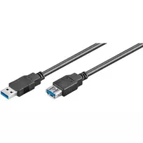 Wentronic Goobay USB 3.0 SuperSpeed ilginimo kabelis, juodas, 3 m - USB 3.0 kištukas (A tipas) > USB 3.0 lizdas (A tipas) (93999)