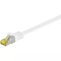 Wentronic GoobayCat.7 tinklo kabelis, S/FTP (PiMF), baltas, 0,5 m - LSZH halogenų neturintis, varinis, RJ45 kištukas (91090)