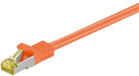 Patch laidas Cat 6A S/FTP (PiMF) Goobay, Cat7 žaliava, 500 MHz, RJ45–RJ45, auksuoti kontaktai, 2 m, oranžinis
