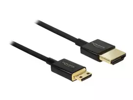 DeLOCK Slim Premium HDMI laidas – HDMI (standartinis) į Mini-HDMI, 2,0 m, juodas (84778)