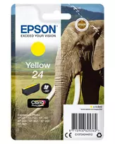 Epson Elephant Singlepack Geltona 24 Claria Photo HD Rašalas, Standartinė Talpa, Pigmentinis Rašalas, 4.6 ml, 1 vnt., 360 puslapių