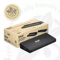 CLUB3D CSV-1562 USB-C 3.2 Gen1 universali dokų stotelė su 3x 4K30Hz ir įkrovimu