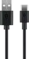 Wentronic Goobay USB laidas USB-A (kištukas) į USB-C (kištukas) USB 2.0 3 A 2,0 m juodas (59122)
