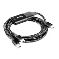 CLUB3D CAC-1527 USB Type-C Y krovimo laidas 2x USB-C iki 100W, 1.83m