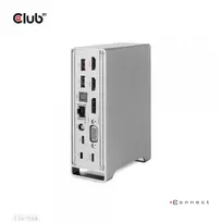 Docking stotelė CLUB3D CSV-1568 metalinis korpusas USB Gen2 Type-C USB Gen2 Type-A HDMI DP VGA RJ45 120W