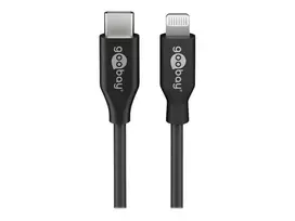 Goobay USB-C™ Lade- und Synchronisationskabel, 1 m, Schwarz - MFi-Kabel für Apple iPhone/iPad Schwarz (39445)