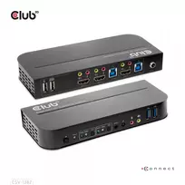 KVM Jungiklis CLUB3D CSV-1382 Dvigubas HDMI 4K 60Hz USB