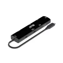 CLUB3D USB4™ Gen3x2 Type-C, 6-in-1 USB-C centras su HDMI™ 8K60Hz arba 4K120Hz, 2xUSB Type-A (10G), Ethernet RJ45 (2.5G) ir 2xUSB Type-C (1x duomenys 10G, 1x PD3.0 įkrovimas 100W)
