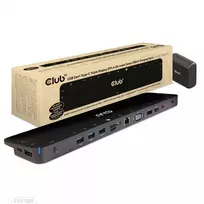 CLUB3D USB Gen1 Type-C Triple Display DP1.4 Alt mode Smart PD3.0 įkrovimo stotelė su 100 W maitinimo šaltiniu