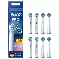 Oral-B Sensitive Clean šepetėlių galvutės, 8 vnt., Baltos