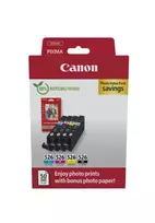 Originalūs Canon CLI-526 rašalo kasetės 4 vnt. Juoda, Žydra, Violetinė, Geltona