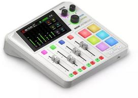 Garso sąsaja Rode RodeCaster Duo balta – 2 kanalų USB podcastų konsolė su mikseriu ir priešstiprintuvais