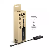 CLUB3D CSV-1553 USB-C® į tris DisplayPort™ 4K60Hz
