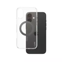 PanzerGlass CARE™ by ® Dėklas Skaidrus su Juodu Stovu ir MagSafe iPhone 16 Plus