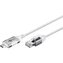 Goobay Ethernet-Cable USB-C 3.1 į RJ45 Slim 10 m – jungia maršrutizatorių, modemą ar (74391)