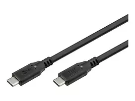 Laidas USB-C USB-C 3.2 Gen2, 10Gbit/s, 1m, juodas, Power Delivery 3.0, 100W, 4K, 60Hz